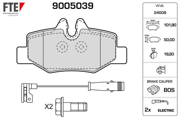 Fren Disk Balata Arka Mercedes Vito Kombi 4x4 (639)(09.2010->)  FTE 9005039