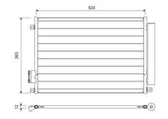 Klima Radyatörü  VALEO 814155  51930093 1682234880 52217410 51786211 51930033 51953633 1551184 1780092 CS5119710AA CS51-19710-AA C51361480A C51361480B