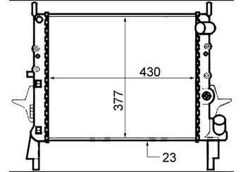 Su Radyatörü  MAHLE CR 490 000S  25310 22000 22005 22020 22025 22120 22A00 7701039152 77 01 039 152 7701036152 7701352365