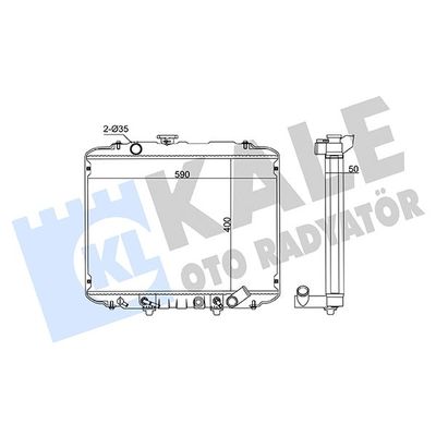 Su Radyatörü  Opel Vectra B S.Wagon (1996->)  KALE 334100