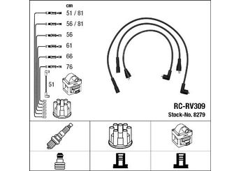 Buji Kablosu  NGK 8279  RTC6551 RTC 6551