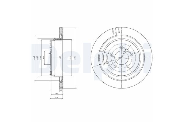 Fren Disk Ayna Arka Sağ ve Sol Land Rover Range Rover (LM)(01.2002->)  DELPHI BG4021