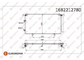 Klima Radyatörü  EUROREPAR 1682212780  1682212780 8846006070 8846006140