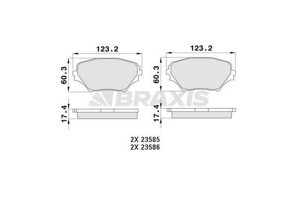 Fren Disk Balata Ön Toyota RAV4 (A2)(2000->)  BRAXIS AA0114