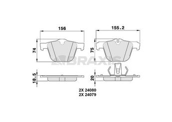 Fren Disk Balata Ön BRAXIS AA0331  C2C27291 C2C36974 C2C40926 C2Z14096