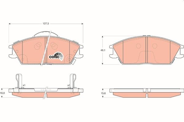 Fren Disk Balata Ön Hyundai Accent (X3)(1998->)  TRW GDB3331