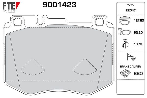 Fren Disk Balata Ön Mercedes GLC -Serisi SUV (BM 253)(06.2015->)  FTE 9001423