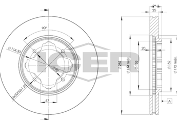 Fren Disk Ayna Ön Sağ ve Sol WALBURG WBD1356D  45251SM5A00 45251-SM5-A00