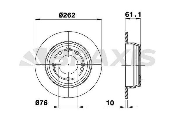 Fren Disk Ayna Arka Sağ ve Sol Hyundai i30 (FD)(06.2007->)  BRAXIS AE0129