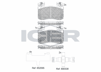 Fren Disk Balata Ön OTOZONE FDO8062-R  58101J5A55 58101J5A51 58101-J5A51 58101J5A50 58101-J5A50 58101-J5A55