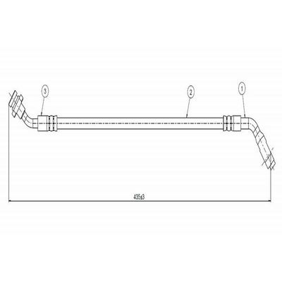 Fren Hortumu Ön Sağ veya Sol Nissan Pickup (D21)(09.1985->)  CAVO C800 401A
