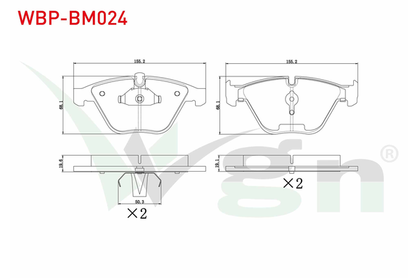 Fren Disk Balata Ön WGN WBP-BM024