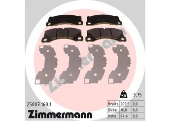 Fren Disk Balata Ön ZIMMERMANN 25007.168.1  97035194904 7P5698151D 7P5 698 151 D 95B698151AE 95B 698 151 AE 95B698151AL 95B 698 151 AL 97035194901 970 351 949 01 970 351 949 04 971698151D 971 698 151 D 971698151E 971 698 151 E 971698151F 971 698 151 F 971698151T 971 698 151 T 9Y0698151BF 9Y0 698 151 BF 9Y0698151BG 9Y0 698 151 BG 9Y0698151BH 9Y0 698 151 BH