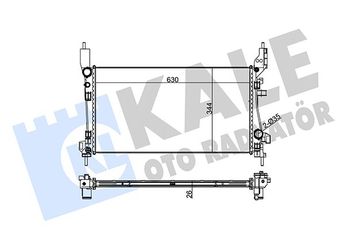 Su Radyatörü  KALE 308400  C2C1448 C2C36506 1330T9 1330.T9 1330V0 1330.V0 1330Y1 1330Y4 51780659 51790636 51780666