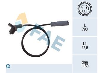Abs Sensörü Arka Sağ veya Sol FAE 78017  34521163028 34 52 1 163 028 34521181126 34 52 1 181 126 34521181971 34 52 1 181 971 34521182063 34 52 1 182 063 34521182067 34 52 1 182 067 ALS462 ALS-462