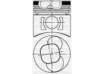 Piston (102.00MM-STD)  YENMAK 31-04396-000  3777705750 3899908181 1121112401 1121113251 1121117770 1121117780 1-12111-240-1 1-12111-777-0 1-12111-778-0