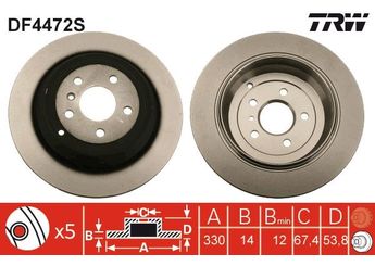 Fren Disk Ayna Arka Sağ ve Sol OTOZONE BD6115  A1644231212 1644230512 164 423 05 12 1644231212 164 423 12 12 A1644230512 A 164 423 05 12 A 164 423 12 12