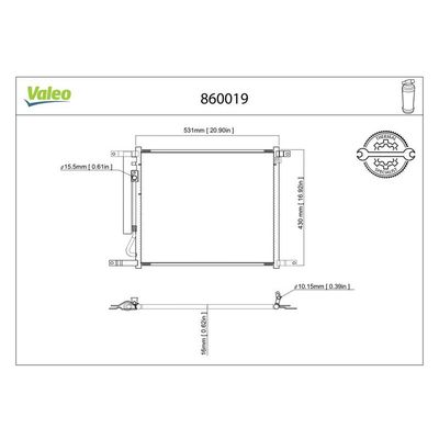 Klima Radyatörü  Chevrolet Aveo Sedan (2006->)  VALEO 860019