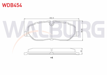 Fren Disk Balata Ön WALBURG WDB454  