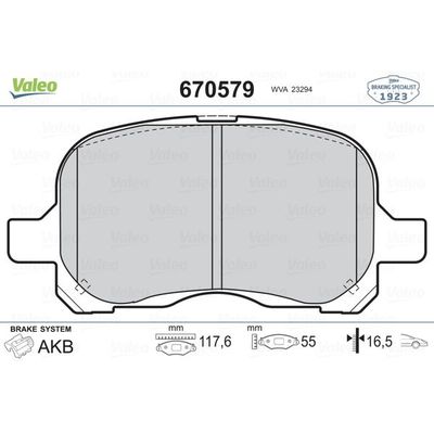 Fren Disk Balata Ön VALEO 670579