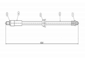 Fren Hortumu Ön Sağ veya Sol CAVO C900 205A  6114613 84FB2078AA