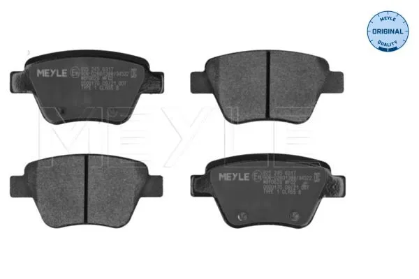Fren Disk Balata Arka Volkswagen Jetta V (1K2)(08.2005->2010)  MEYLE 025 245 6317