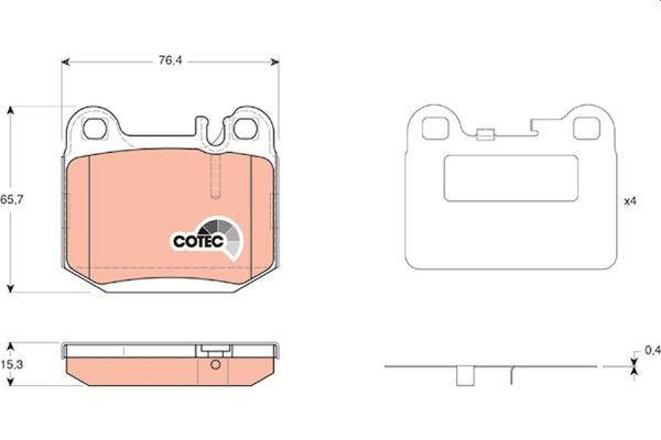 Fren Disk Balata Arka TRW GDB1457