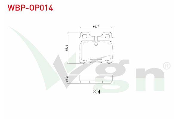 Fren Disk Balata Arka WGN WBP-OP014