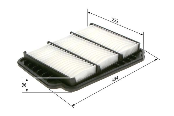 Hava Filtresi  Chevrolet Lacetti HB (2005->)  BOSCH 0 986 4B0 029