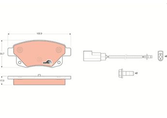 Fren Disk Balata Arka TRW GDB1725  GDB1725 1371454 1433958 1530602 1554524 1560026 1819638 1824348 1852717 6C112M008AB 6C11-2M008-AB 6C112M008AC 6C11-2M008-AC 6C112M008AD 6C11-2M008-AD 6C112M008AE 6C11-2M008-AE ME6C1J2M008AA ME6C-1J2M008-AA ME6C1J2M008AB ME6C-1J2M008-AB ME6C1J2M008AC ME6C-1J2M008-AC