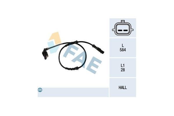 Abs Sensörü Arka Sağ Dacia Duster I (03.2010->)  FAE 78358
