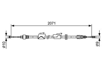 El Fren Teli Arka Sağ BOSCH 1 987 482 242  1987482242 1545340 1711718 6G912B700EG 6G912B700EH