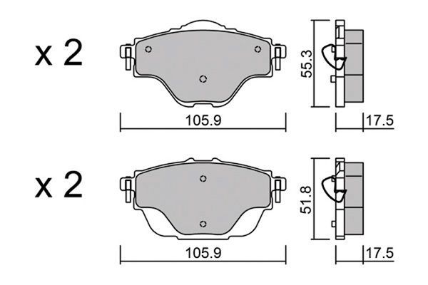 Fren Disk Balata Arka Peugeot 408 (P6)(10.2022->)  AISIN BPPE-2014