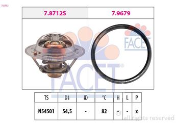 Termostat 82 °C  FACET 7.8712  21200ED00A 21 20 0ED 00A 7701065352 77 01 065 352 7701068770 77 01 068 770 2550038400 25500-38400 21200-ED00A 21200ED000 21200-ED000 21200ET000 21200-ET000 21200ET01A 21200-ET01A 212001296R 21 20 012 96R