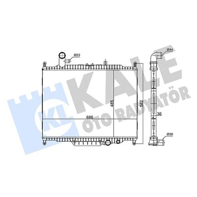 Su Radyatörü  Land Rover Range Rover Sport (01.2005->)  KALE 360165