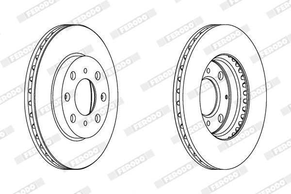 Fren Disk Ayna Ön Sağ ve Sol Honda Logo (GA3)(01.1999->)  FERODO DDF1231C
