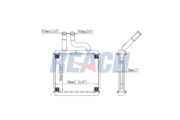 Kalorifer Radyatörü  Daewoo Rezzo (2001->)  ASPART 6HMA1018