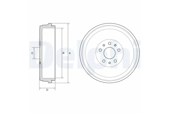 Kampana Arka Sağ veya Sol Opel Combo D (10.2011->)  DELPHI BF629