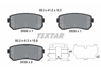 Fren Disk Balata Arka TEXTAR 2529201  583021HA10 583022SA35 583022YA31 583022SA00 583022YA50 583022YA70 583022SA70 58302D5A30 583022YA30 583021HA00 583021YA30 583023SA20 583024WA10 583022LA40 583022SA30 583024VA30 58302B3A00 583022SA10 583021MA40 583023RA05 58302C9A30 S583022SA30 583021MA00 58302D7A00