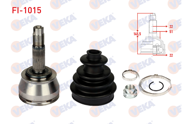 Aks Kafası Ön Dış Sağ veya Sol VEKA FI-1015