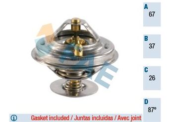 Termostat 87 °C  ELBA 970195  77121113D 672535 78121113G 078 121 113 G 77121113B 077 121 113 B 077 121 113 D 78121113H 078 121 113 H
