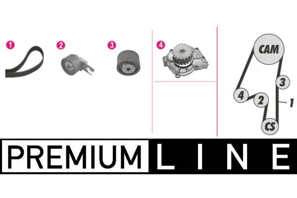 Devirdaim Su Pompası  Volvo V40 (03.2012->)  MAHLE CPK 105 000P