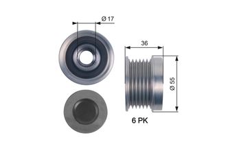 Alternatör Kasnağı  GATES OAP7138  6621553315 6041500660 6041500460 A6041500460 A6041500660