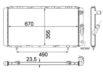 Su Radyatörü  MAHLE CR 426 000S  60651920 0060651920 7700764838 77 00 764 838 7700764839 77 00 764 839 7700785734 77 00 785 734 7700796411
