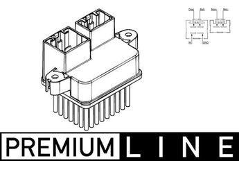 Kalorifer Rezistansı  MAHLE ABR 107 000P  2097064 2 097 064 H1BH19E624AA H1BH 19E624 AA