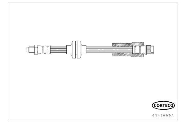 Fren Hortumu Ön Sağ veya Sol Chevrolet Aveo Sedan (2011->)  CORTECO 49418881