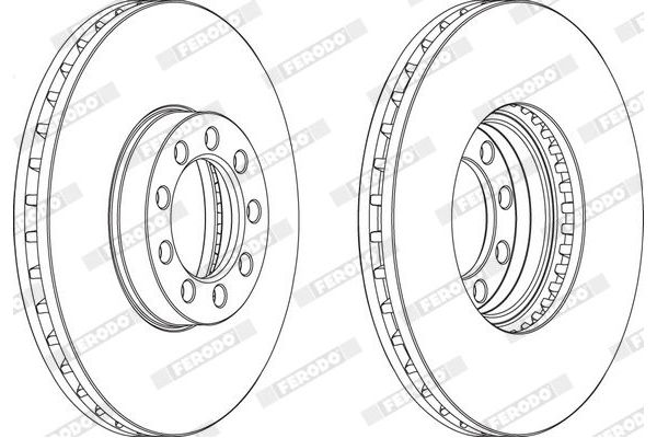 Fren Disk Ayna Ön Sağ ve Sol Iveco Daily Şasi (Kasasız)(2019->)  FERODO FCR329A