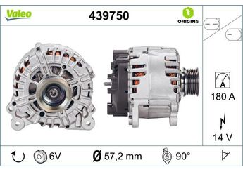 Alternatör  VALEO 439750  6E903023 06E903023