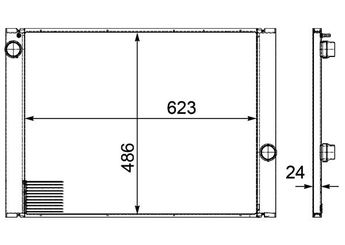Su Radyatörü  MAHLE CR 581 000P  1155010701 17117519212 7519212 7 519 212
