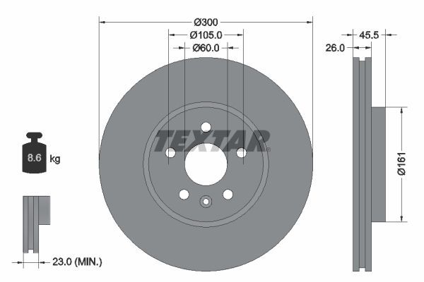 Fren Disk Ayna Ön Sağ ve Sol Chevrolet Trax (2013->)  MGA 50549